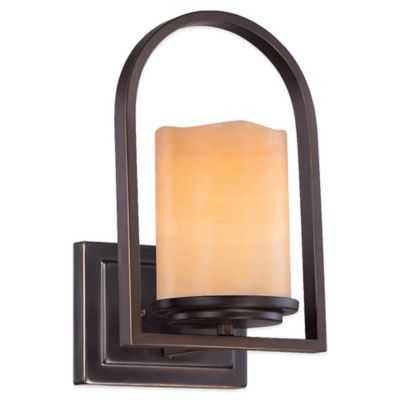 Buy Quoizel Aldora Wall Sconce in Palladian Bronze from Bed Bath & Beyond